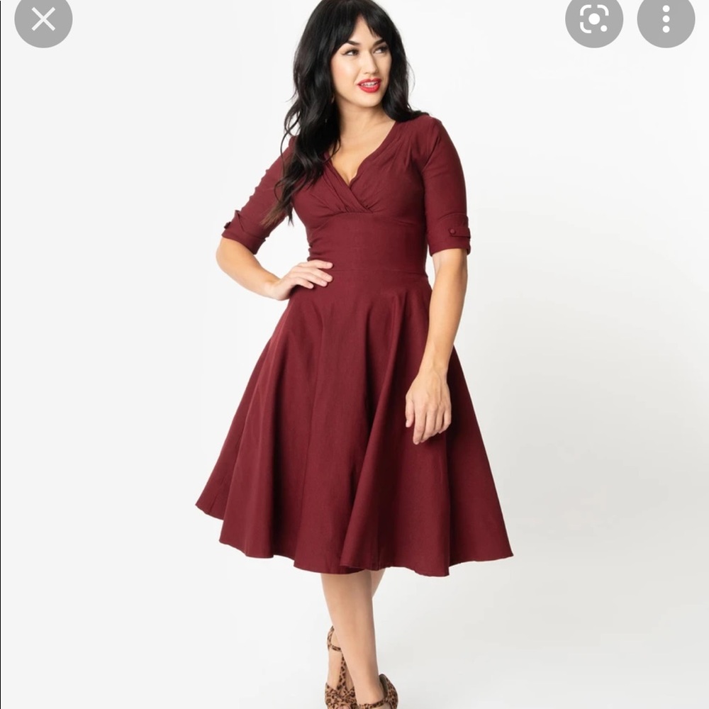 Beautiful vintage burgundy dress.